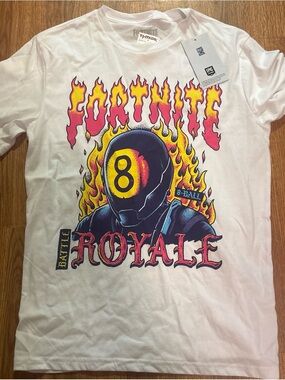 Battle Royale 8-Ball Graphic White Short Sleeve Tee